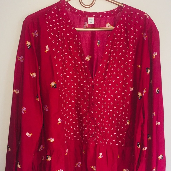 Old Navy Tops - Old Navy XXL BabyDoll Long Sleeve Floral  Top